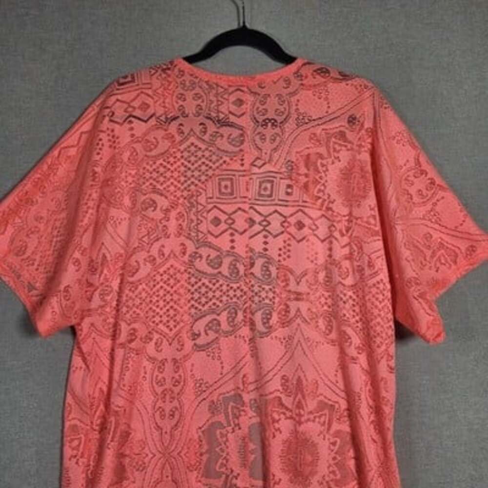 Charlotte Russe Open Front Fringed Crochet Lace Kimono Cardigan Cover Up Sz XS - Picture 10 of 10